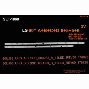 TV LED BAR 2218 TAKIM-10 LU-60UJ630 60UJ63-NC600DGE-WİNKEL