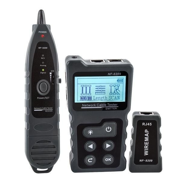 KABLO TEST CİHAZI POE & AĞ ÇOK FONKSİYONLU LCD EKRANLI NF-8209