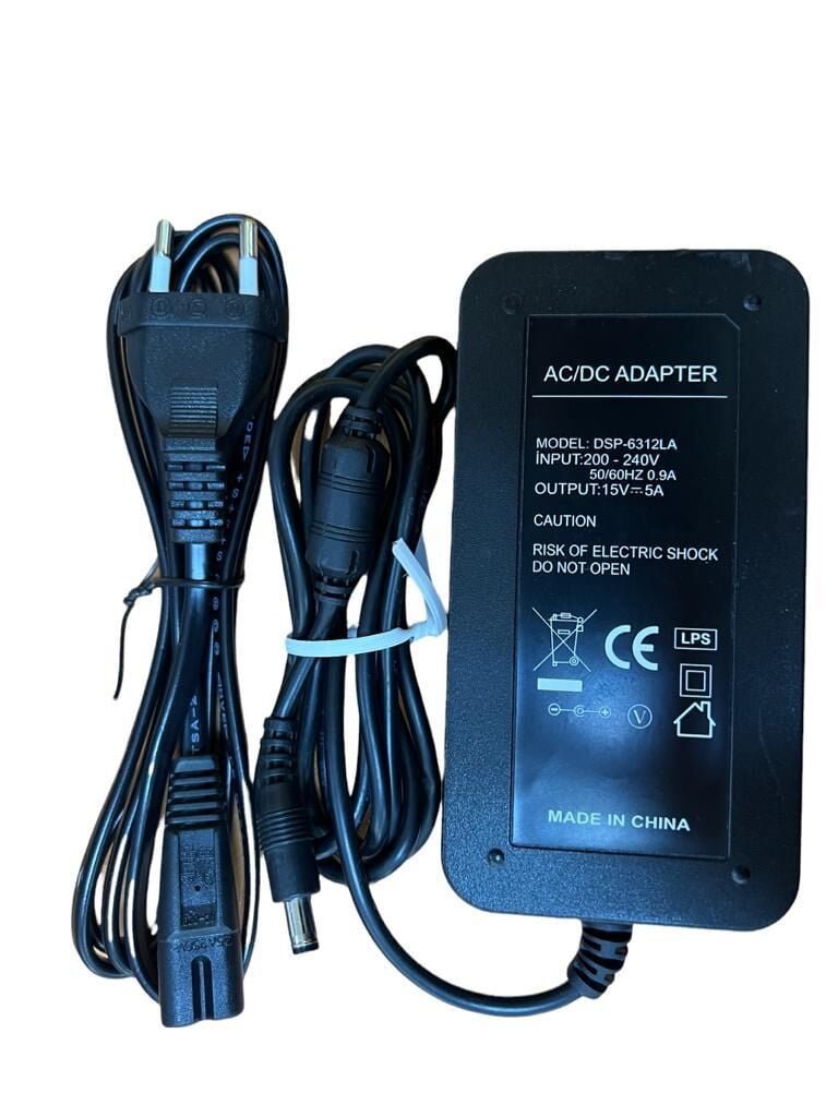 15 VOLT 5 AMPER  PLASTİK KASA ADAPTÖR