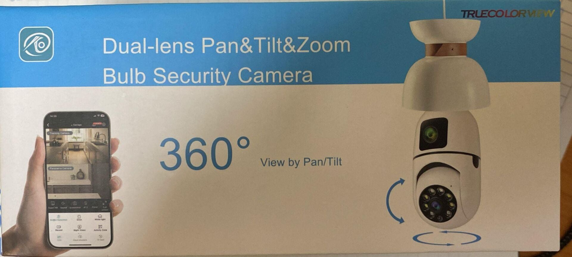 O-KAM 4046 Wifi Ampül Kamera 2 Lens Mikrofon