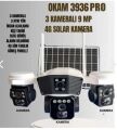 O-KAM 3936 4G SİM KARTLI Solar 3+3+3 - 9MP PTZ 3 Lens Köşeler Ayarlı Kamera