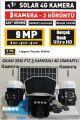 O-KAM 3936 4G SİM KARTLI Solar 3+3+3 - 9MP PTZ 3 Lens Köşeler Ayarlı Kamera
