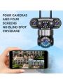 ZTECH ZR-Z6PRO WİFİ KAMERA 4 LENS - KÖŞELER AYARLI - MİKROFON + HOPARLÖR + ALARM