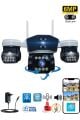 O-KAM 8080 Wifi 6MP PTZ 3 LENS IP KAMERA