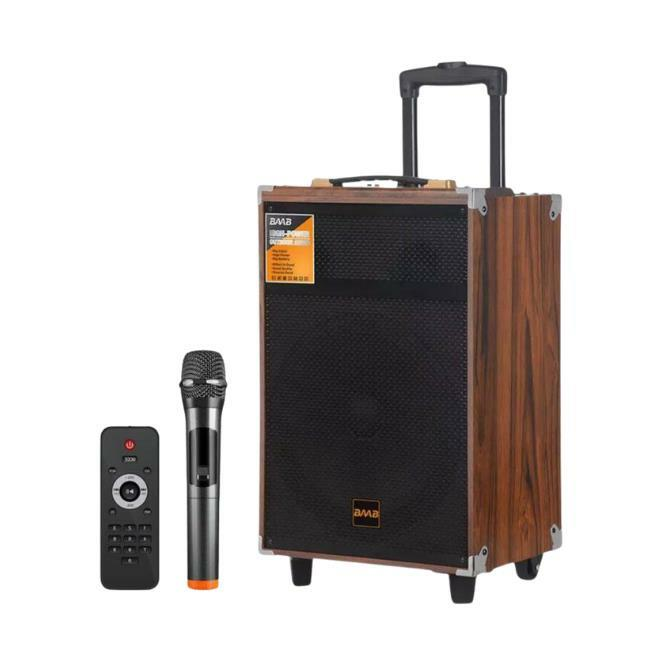 BAAB B-Q8 8''20CM KABLOSUZ 1 EL MİKROFON BLUETOOTH ŞARJLI MÜZİK KUTUSU