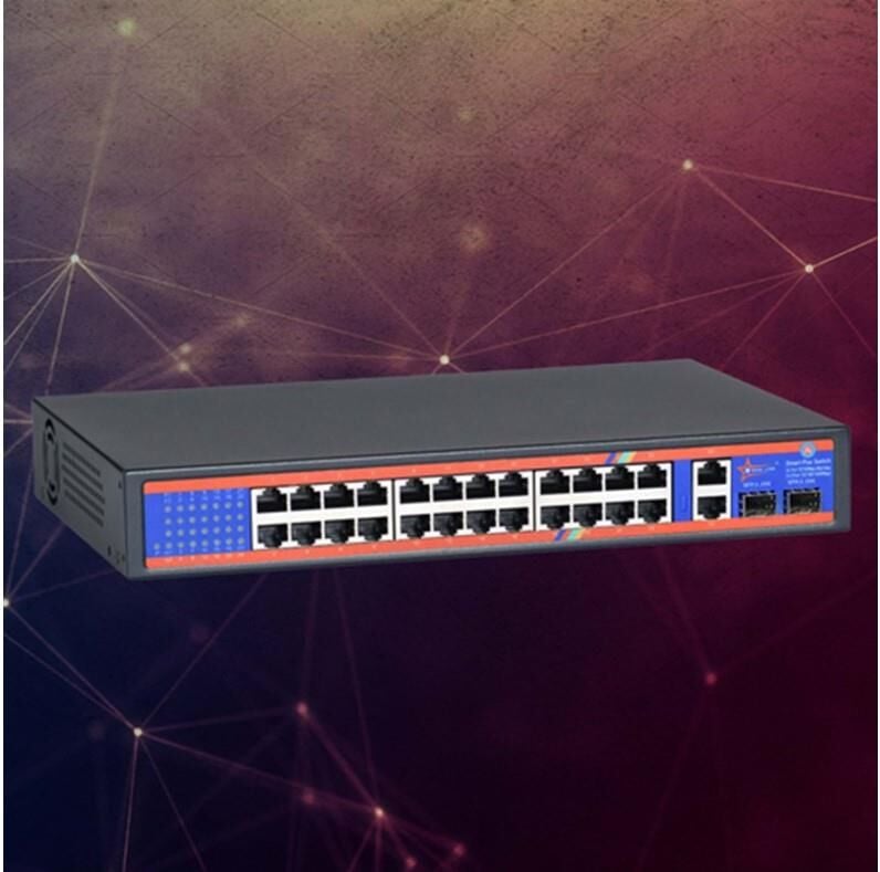 ZTECH ZR-P2421FN 24+2+2 POE SWİTCH 350w +2 10/100/1000