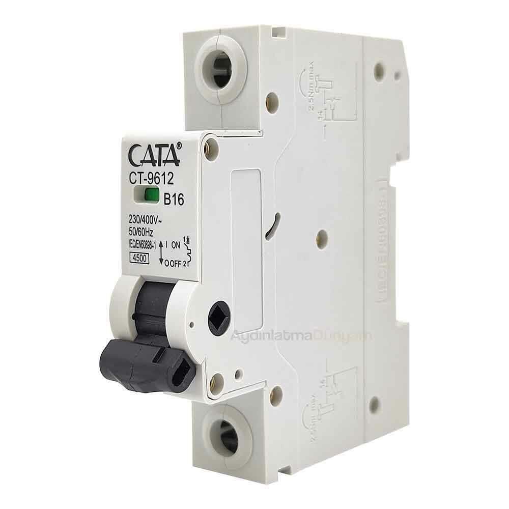 CATA W OTOMAT 16 AMPER B TİPİ 4,5K MONOFAZE CT-9612