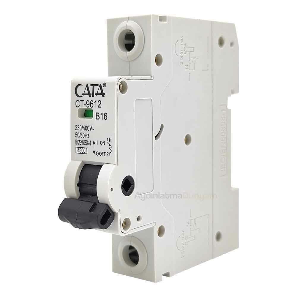 CATA W OTOMAT 16 AMPER B TİPİ 4,5K MONOFAZE CT-9612