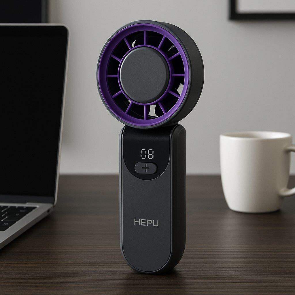 HEPU HP-F18 Sessiz Çalışan USB Şarjlı El Tipi Üfleme + Mini Fan