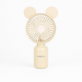 HEPU HP-F04 USB Şarjlı El Tipi Mini Fan – Ayıcık Kulak Figürlü, 3 Kademeli Rüzgar Seçeneği