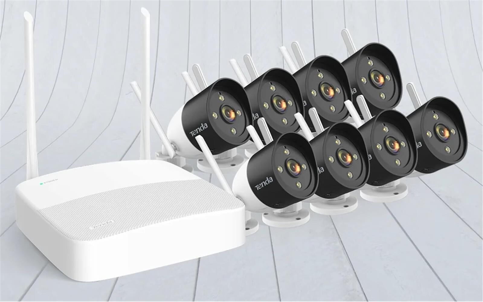 Tenda K8W-3TC 8 Kanal NVR Kayıt Cİhazı + 8 Adet Outdoor 3MP Ip Wifi Bullet Kamera Set