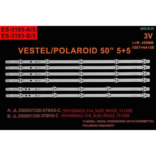 TV LED BAR 2433-2501 TAKIM 6 LI-50FD7300,JL.D50051330-078AS-C,VES500UNDC-101142-WİNKEL