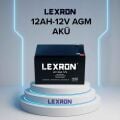 12 VOLT 12 AMPER AKÜ LEXRON-ÖLÇÜLER 150*97*95 mm. - 3.10 kg.