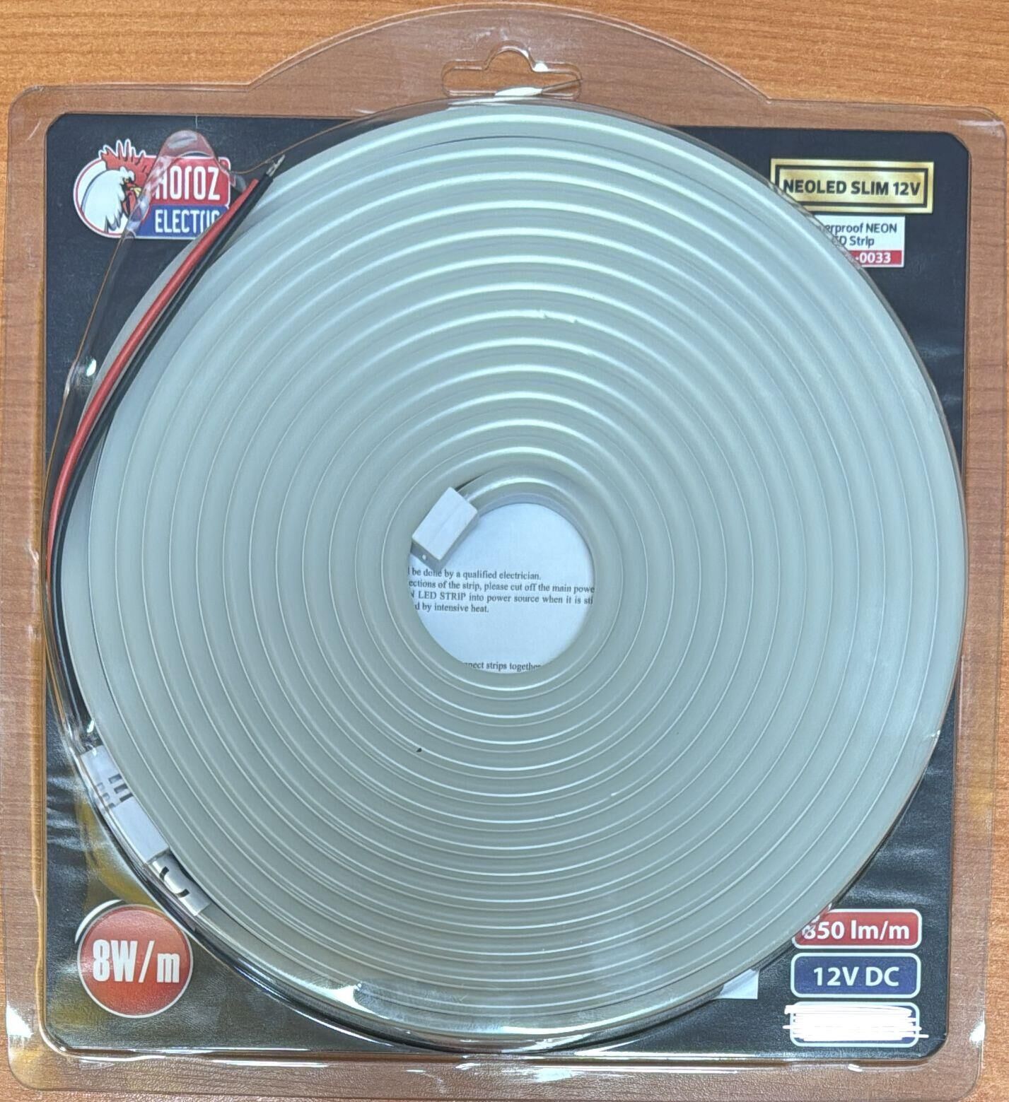 NEON LED 12 VOLT 5 METRELİK TOP 6X12mm MOR RENK HOROZ