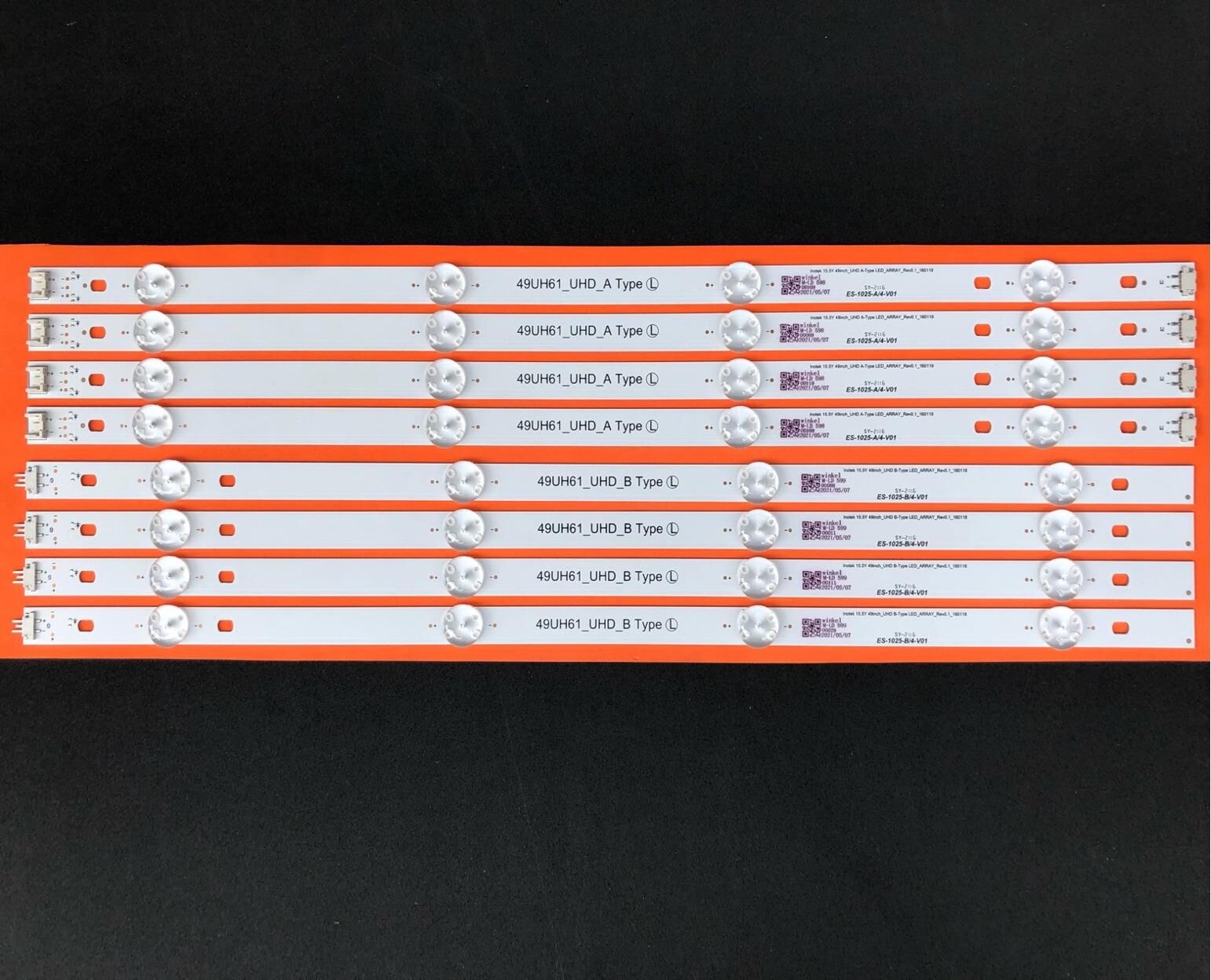 TV LED BAR 2012-2086 TAKIM 8 Lİ-AGF79082501,49LH570V,NC490DUE-ABEX1 HC490DUN-E1025-WİNKEL