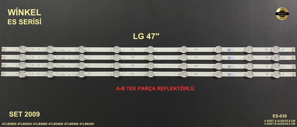 TV LED BAR 2009 TAKIM 8 Lİ-47LB6900-47LB5900-47LY540S-47LB5600-47LB620V-47LB5800-ES030