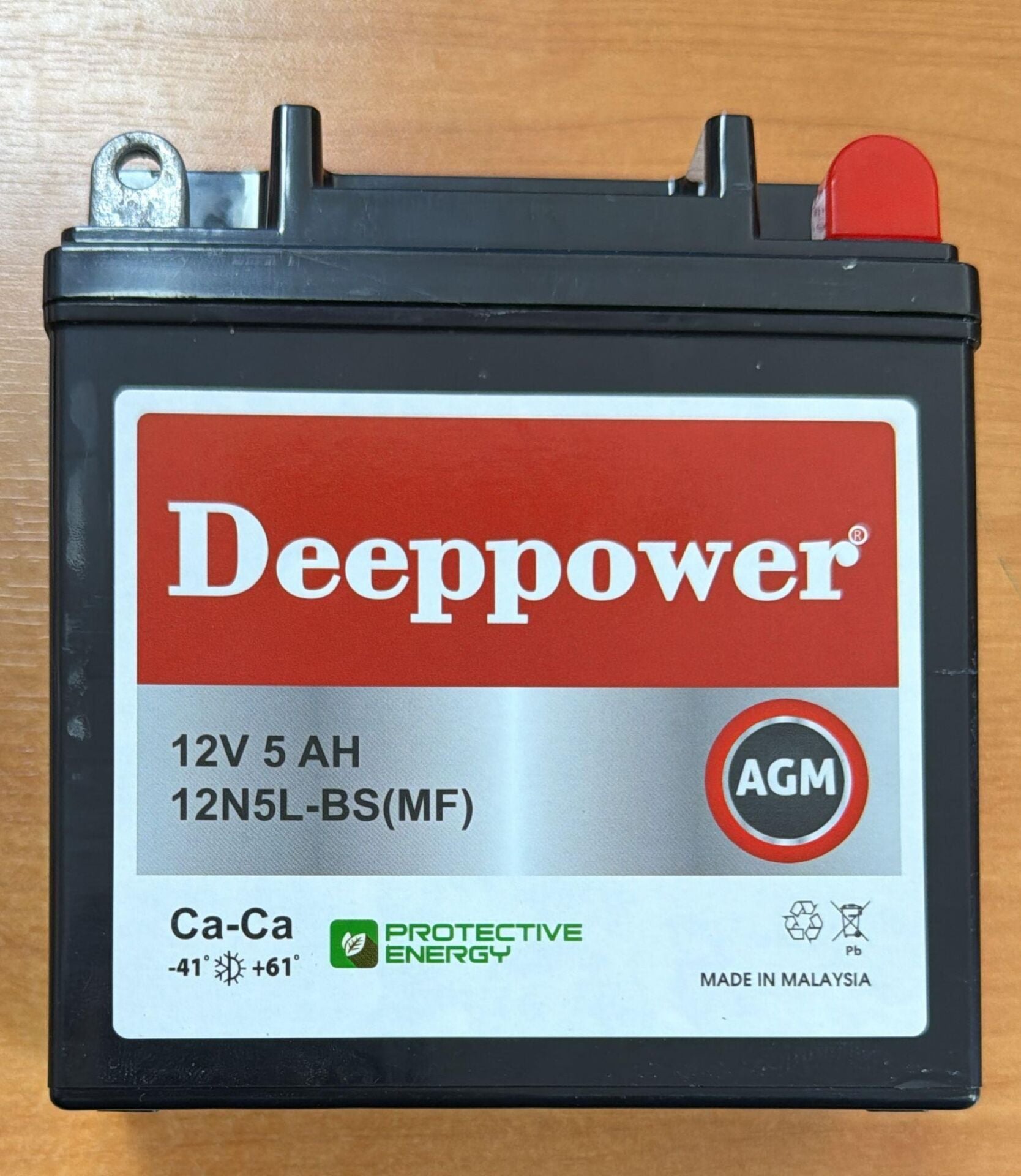 12 VOLT 5 AMPER DEEPPOWER MOTOSİKLET AKÜSÜ-ÖLÇÜLER120*62*128 mm.1,8.kg. 12N5-BS DİKEY
