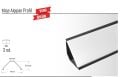 ALÇIPAN KÖŞE ALİMİNYUM LED PROFİLİ SİYAH  KAPAK DAHİL 90*37  YP-0070 1 BOY 3 mt FİYATIDIR