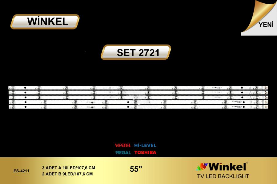 TV LED BAR 2721 TAKIM 5 Lİ-55U9700 - 55UA9600 - 55HAL7250- ES-4211 - WİNKEL