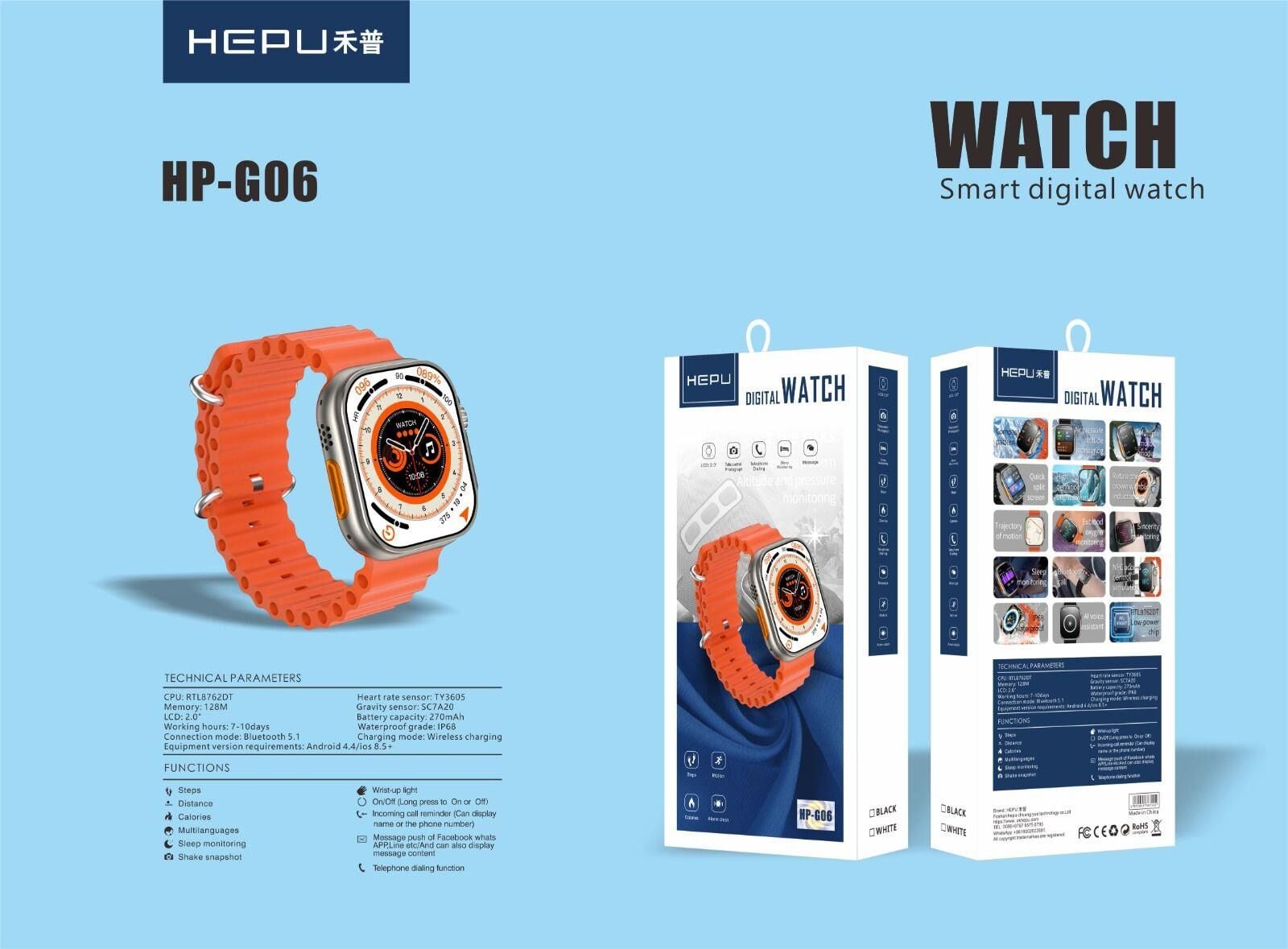 HEPU HP-G06 AKILLI KOL SAATİ