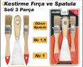 BOYA FIRÇASI 1 NO-1,5 NO VE 50 MM SPATULA SETİ 3LÜ-ÖZŞ-8148