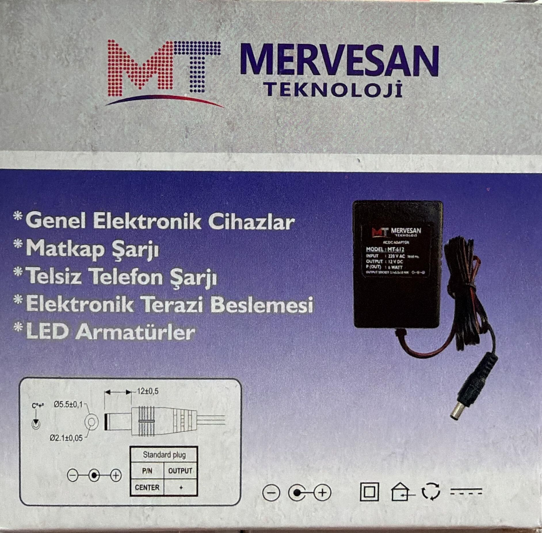 MATKAP ŞARJ ALETİ 15 VOLT MT-615 MERVESAN 5.5X1,7 UÇ