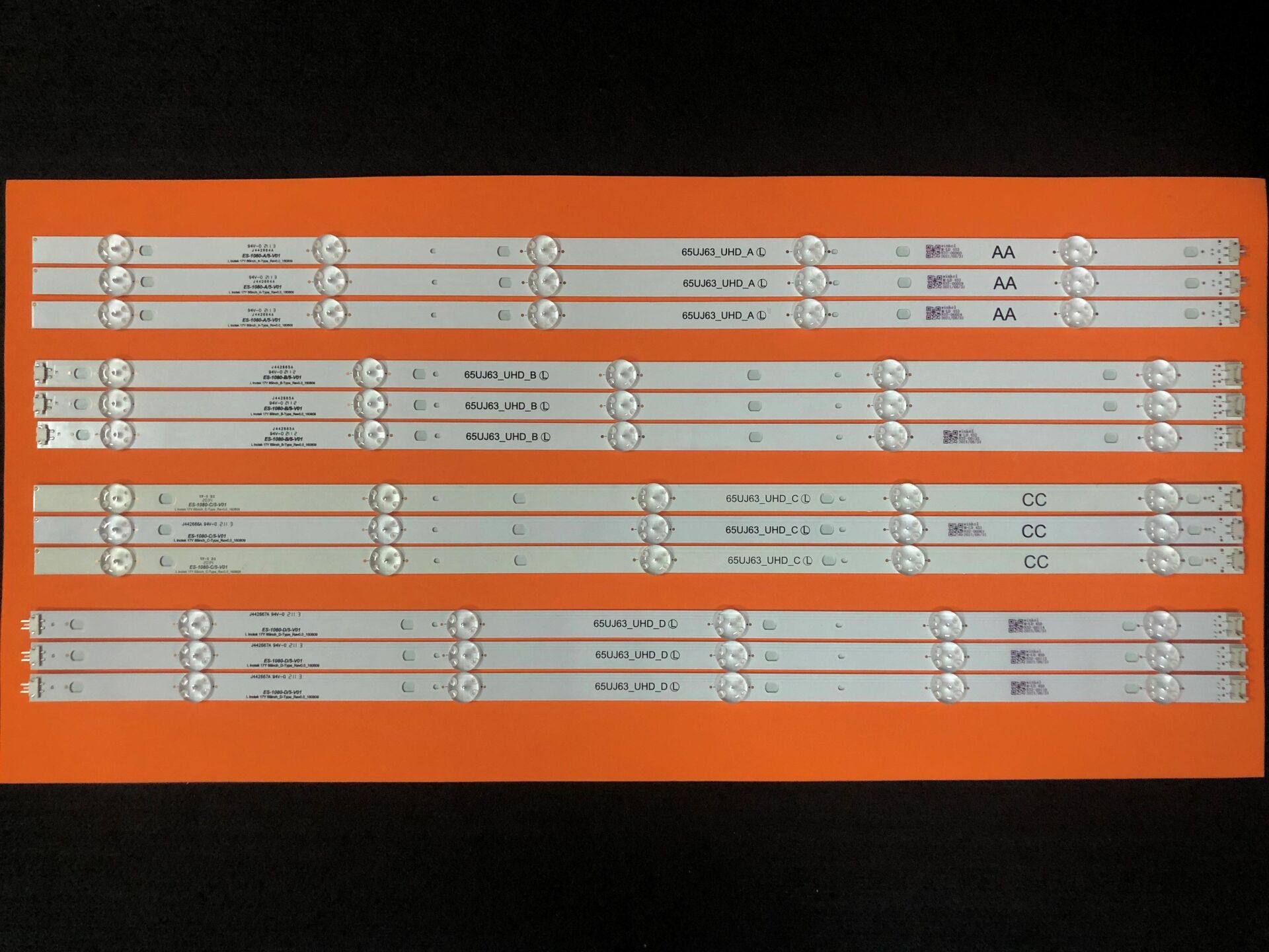 TV LED BAR 2219-TAKIM 12 Lİ-65UJ630-17Y65inch-160809 65UK6100-ES-1080-WİNKEL