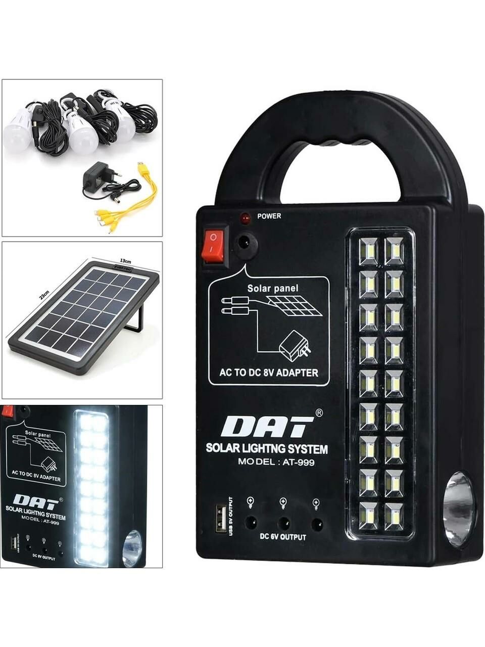 Everton Rt-999 SolarPanelli /Ledli Güneş Enerjili Radyo Usb/ 3 Adet Ampul Şarjlı (Solar 9V