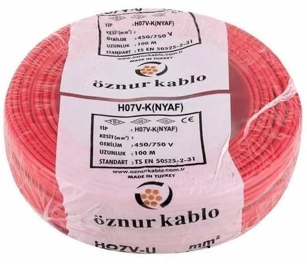 NYAF KABLO 1X16 LIK KIRMIZI ÖZNUR-HES 1 MT FİYATIDIR