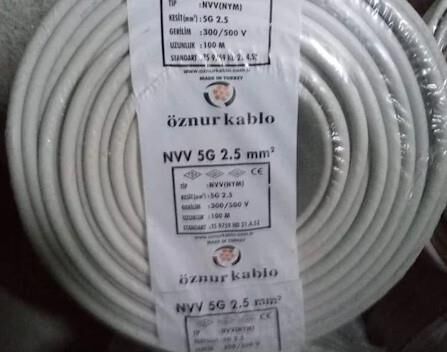 NYM KABLO ANTİGRON 5X2.5 ÖZNUR-HES 1 MT FİYATIDIR