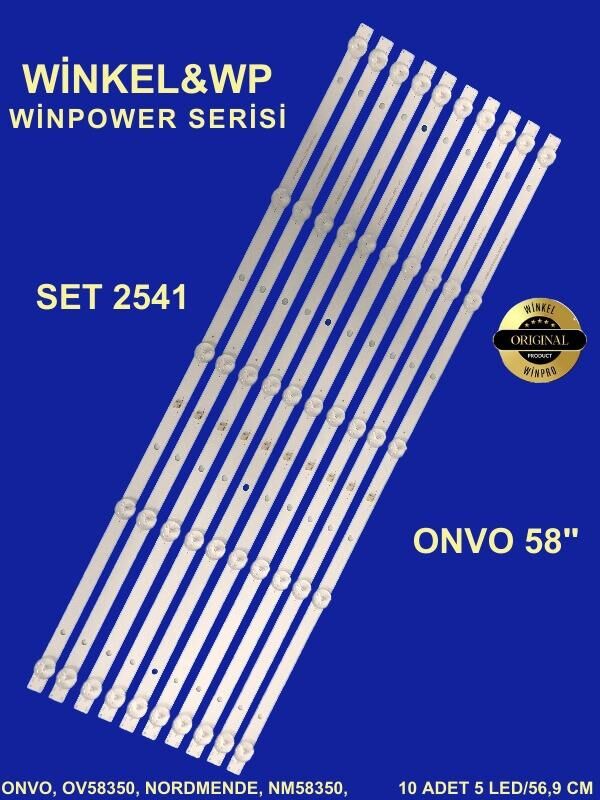 TV LED BAR 2541 TAKIM 10 LU-OV58350,NM58350,CRH-CQ58D193030100501D, L05Y170HB5-WİNKEL