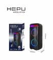 HEPU HP-954 2X6.5'' KABLOSUZ 1 EL MİKROFON BLUETOOTH USB ŞARJLI RGB IŞIKLI MÜZİK KUTUSU