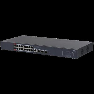 Dahua CS4218-16ET-135 16 Port PoE Switch 16FE PoE + 2GE SFP Kombo, Toplam 135W PoE