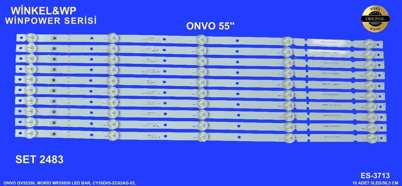 TV LED BAR 2483 TAKIM 10 LU-OV55350,MR55850, CY55D05-ZC62AG-02,303CY550033-WİNKEL