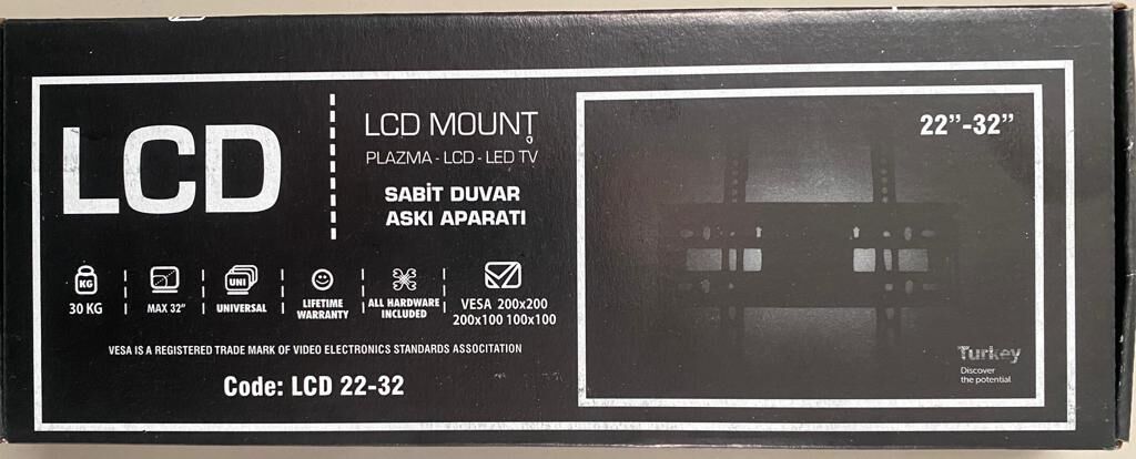 TV ASKI APARATI 22-32-İNÇ SABİT 10X27 CM