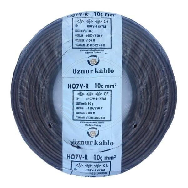 NYAF KABLO 1X10 LUK SİYAH ÖZNUR 1 MT FİYATIDIR