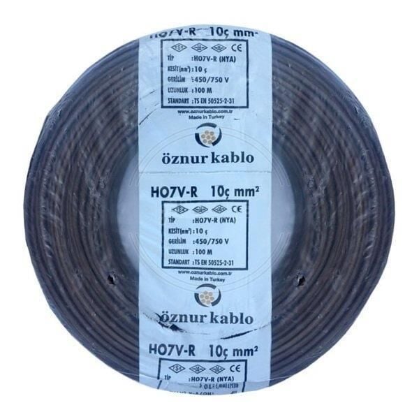 NYAF KABLO 1X10 LUK SİYAH ÖZNUR 1 MT FİYATIDIR