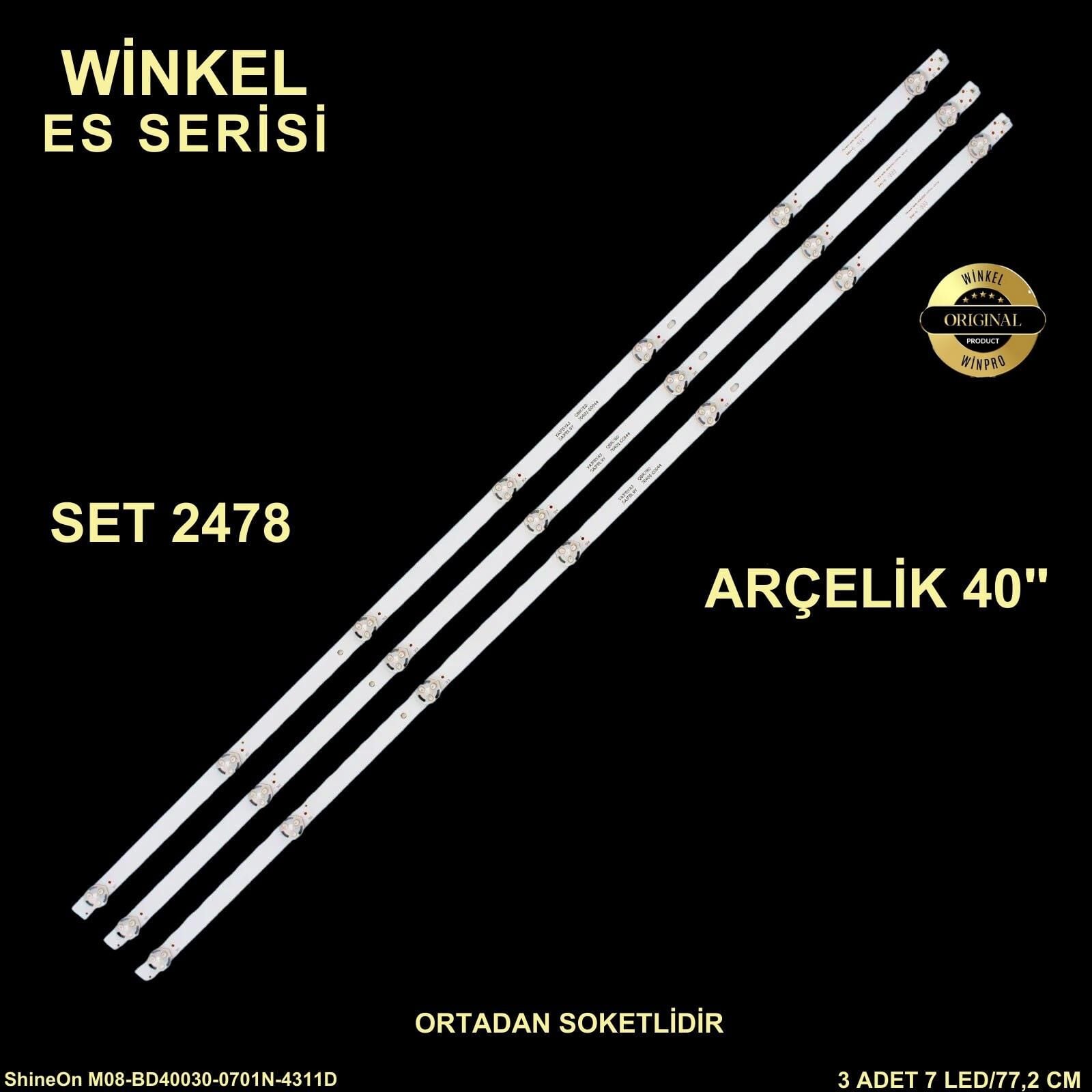 TV LED BAR 2478 TAKIM 3 LÜ-BD40030-0701N-4311D,AL40L 6925 4B-ES3320-WİNKEL