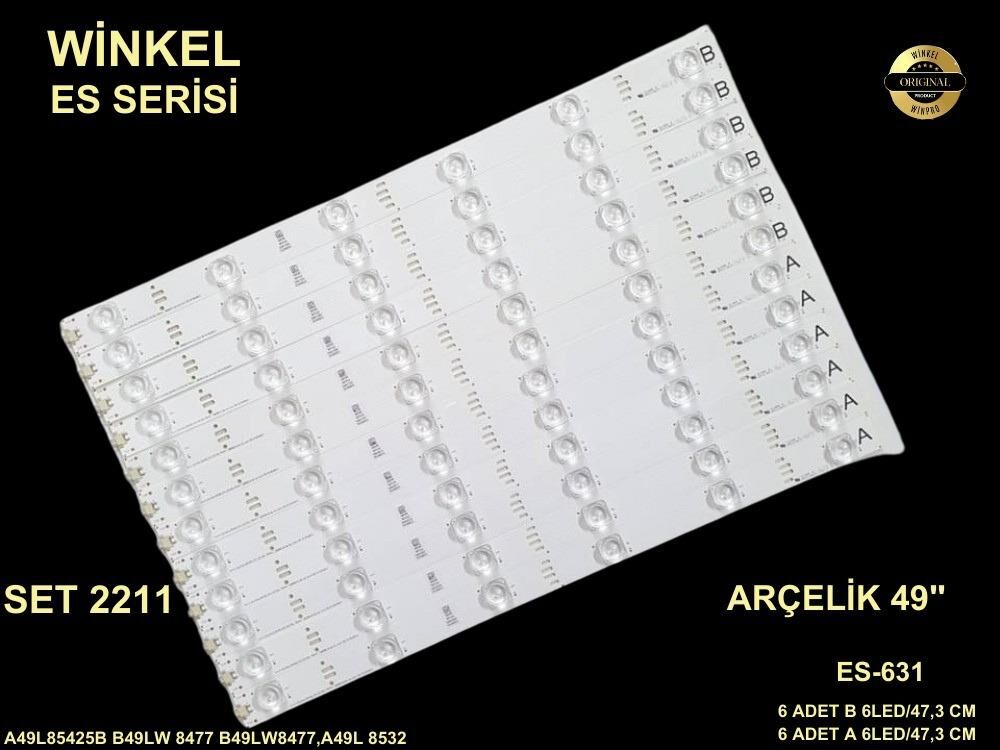 TV LED BAR 2211 TAKIM 12 Lİ-B49LW8477 & A49LW8477-A49LB8477-ZBD606000 WİNKEL