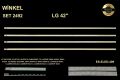 TV LED BAR 2492 4 ÇUBUK-ELED-42LE5300-42LE7510-42LE5510-42LE5500-42LE5310-ELED409-WİNKEL