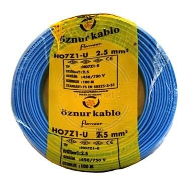 NHXMH YANMAZ KABLO 2.5 LUK MAVİ ÖZNUR-HES 1 MT FİYATIDIR