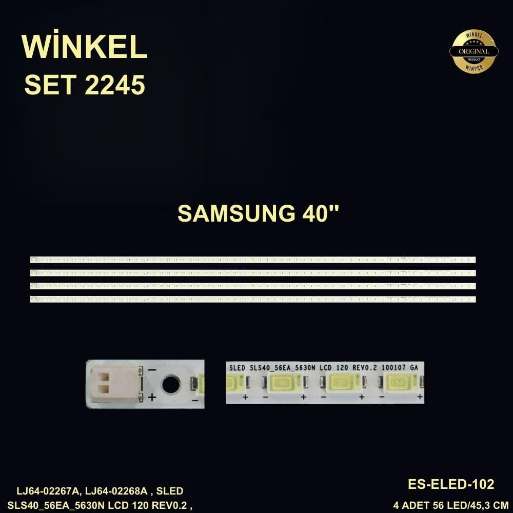 TV LED BAR 2245 4 LÜ ÇUBUK-40PF8915-40PF7070-40PF8230-40PF9116-E-102-WİNKEL