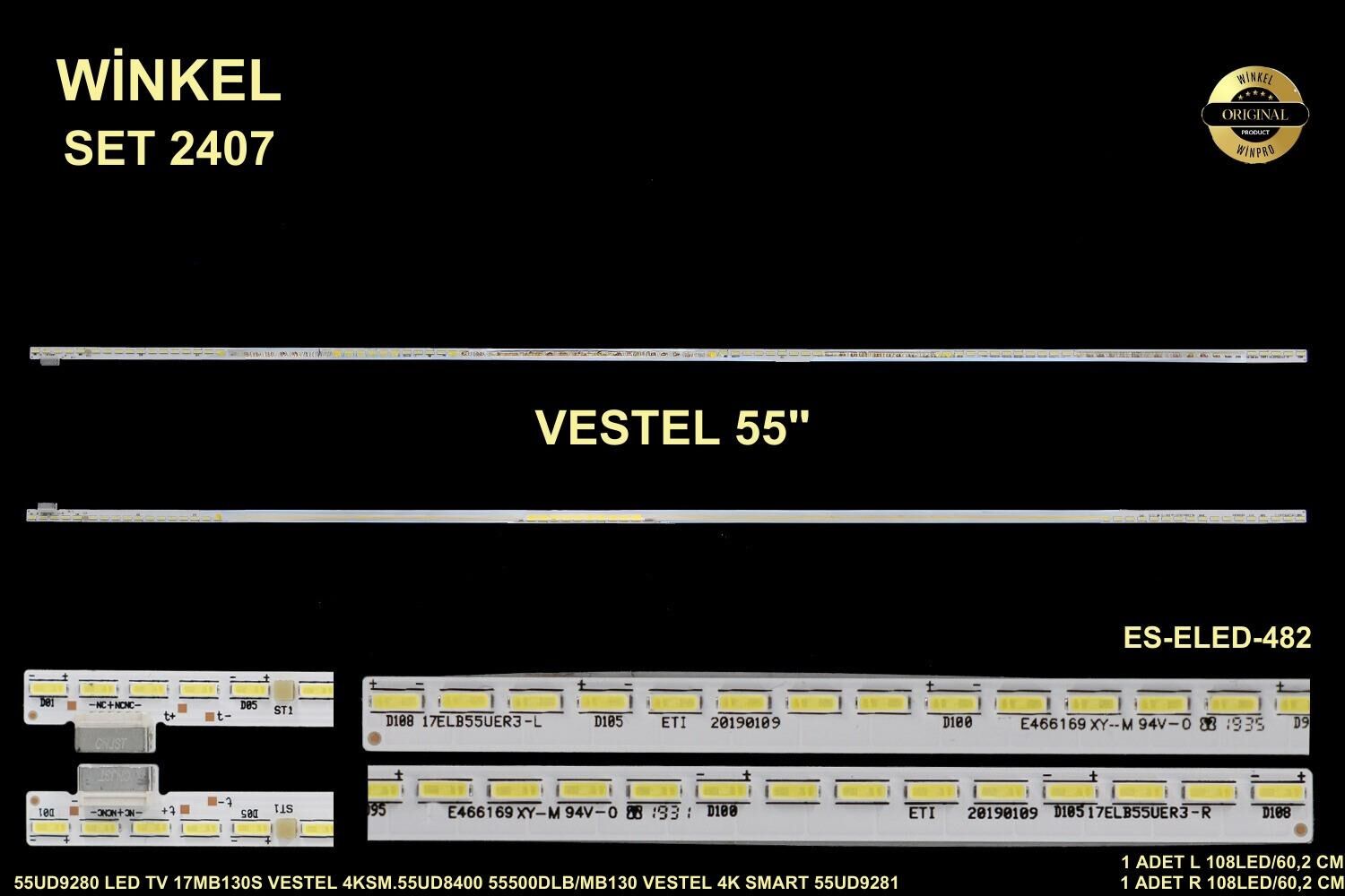 TV LED BAR 2407 2 Lİ CUBUK-405LB/MB130 ZP,55UD9300,17MB130S,108EA R-TYPE REV0.4-WİNKEL