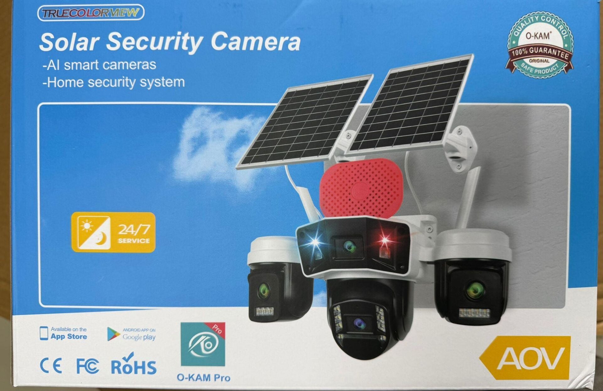 O-KAM OK-336 4 LENS ÇİFT PANEL 24 SAAT ÇALIŞMA ÇAKARLI 4G SİM KARTLI IP KAMERA