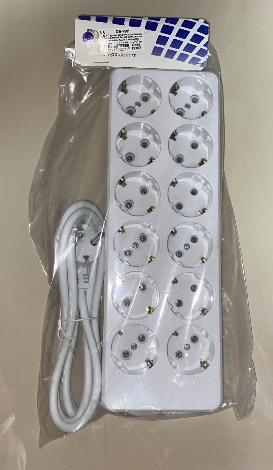 KABLOLU PRİZ 12 Lİ 2 METRE DE-PA