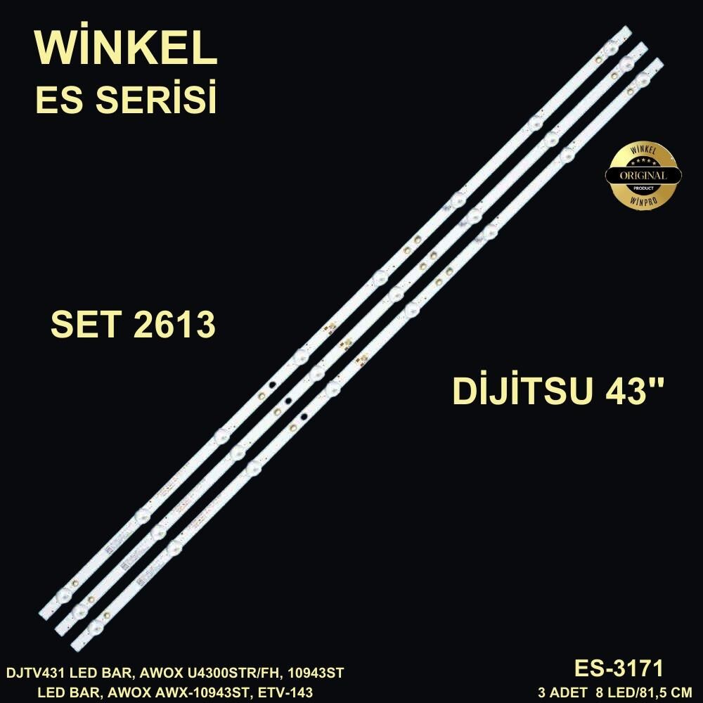 TV LED BAR 2613 TAKIM 3 LÜ-DLED43HD-3030KJ430041E,U4300ST,AWX-10943ST,-E3171-WİNKEL