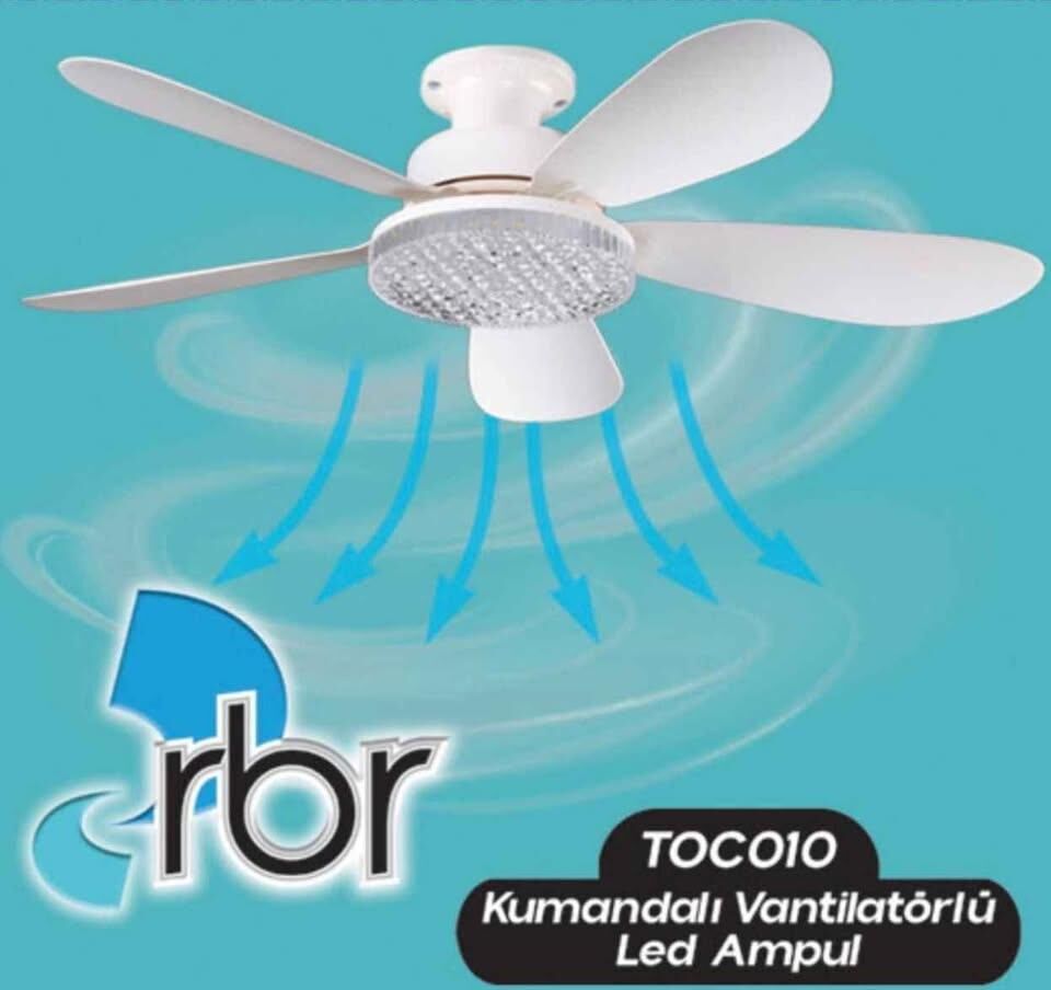 RBR TOCO10 30 WATT 3RENK IŞIK - 3 KADEME FAN AYARLI TAVAN TİPİ VANTİLATÖR