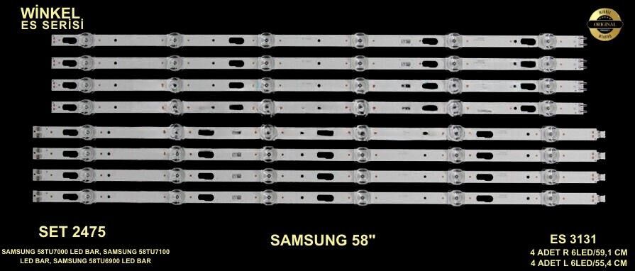 TV LED BAR 2475 TAKIM 8 Lİ-58TU7100-58TU6900-58TU8000-58TU7000-WİNKEL