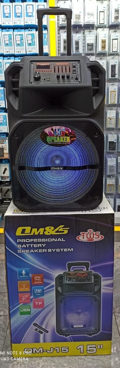 MÜZİK KUTUSU OM-J15 KABLOSUZ 1 EL MİKROFON DİSKO IŞIKLI