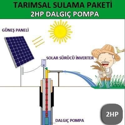 SULAMA SİSTEMİ SOLAR 450 VOLT GİRİŞLİ 2HP SÜRÜCÜ PANO DAHİL